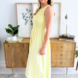 Sleevelss Smocked Top Dress