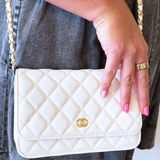 Quilted Flap Rectangle Crossbody