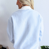 Blue Stripe Nebraska Mockneck Sweatshirt