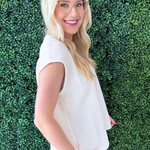 Round Neck Cloudy Knit Short Sleeve - The 308 Boutique