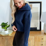 Chunky Varsity Collar Sweater