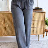 Mineral Wash Tencel Wide Pants