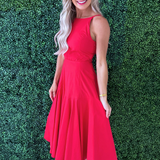 Halter A-Line Midi Dress