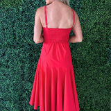 Halter A-Line Midi Dress