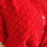3D Floral Buttondown Dress