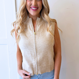 Full Zip Mock Collar Vest