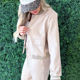 Stripe Cuff Bomber Jacket