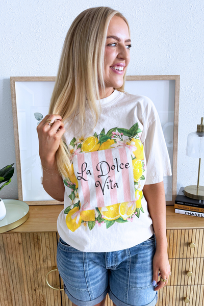 La Dolce Vita Lemon Graphic Tee – The 308 Boutique