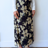 Eda Ren Floral Mesh Midi Skirt