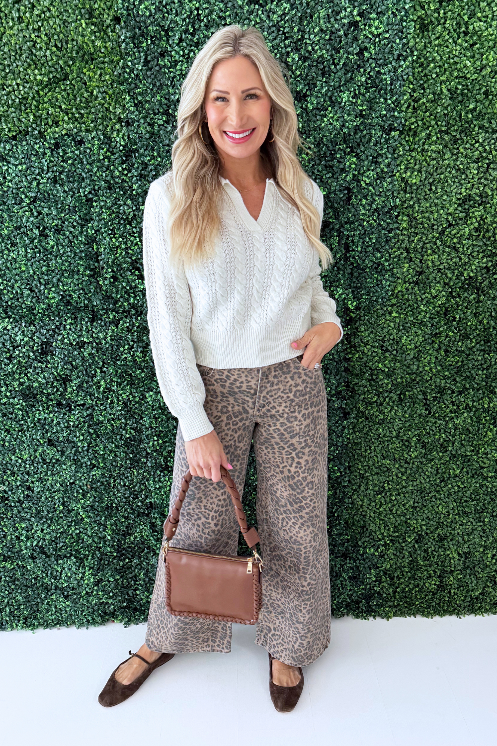 Cable Knit Johnny Collar Sweater - The 308 Boutique