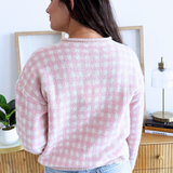 Long Sleeve Rolled Hemline Half Button Sweater