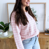 Long Sleeve Rolled Hemline Half Button Sweater