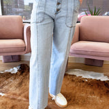 Meg High Rise Wide Leg Patch Pockets