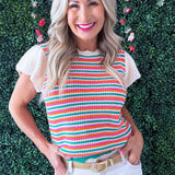 Scallop Detail Knit Top