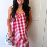 Nebraska Logo Pride Gingham Skort Dress