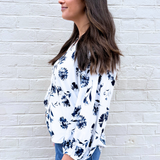 Pressed Daisy Volume Sleeve Shirt