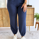 Pleated Front Cinch Bottom Pants