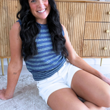 Striped Knit Sweater Top