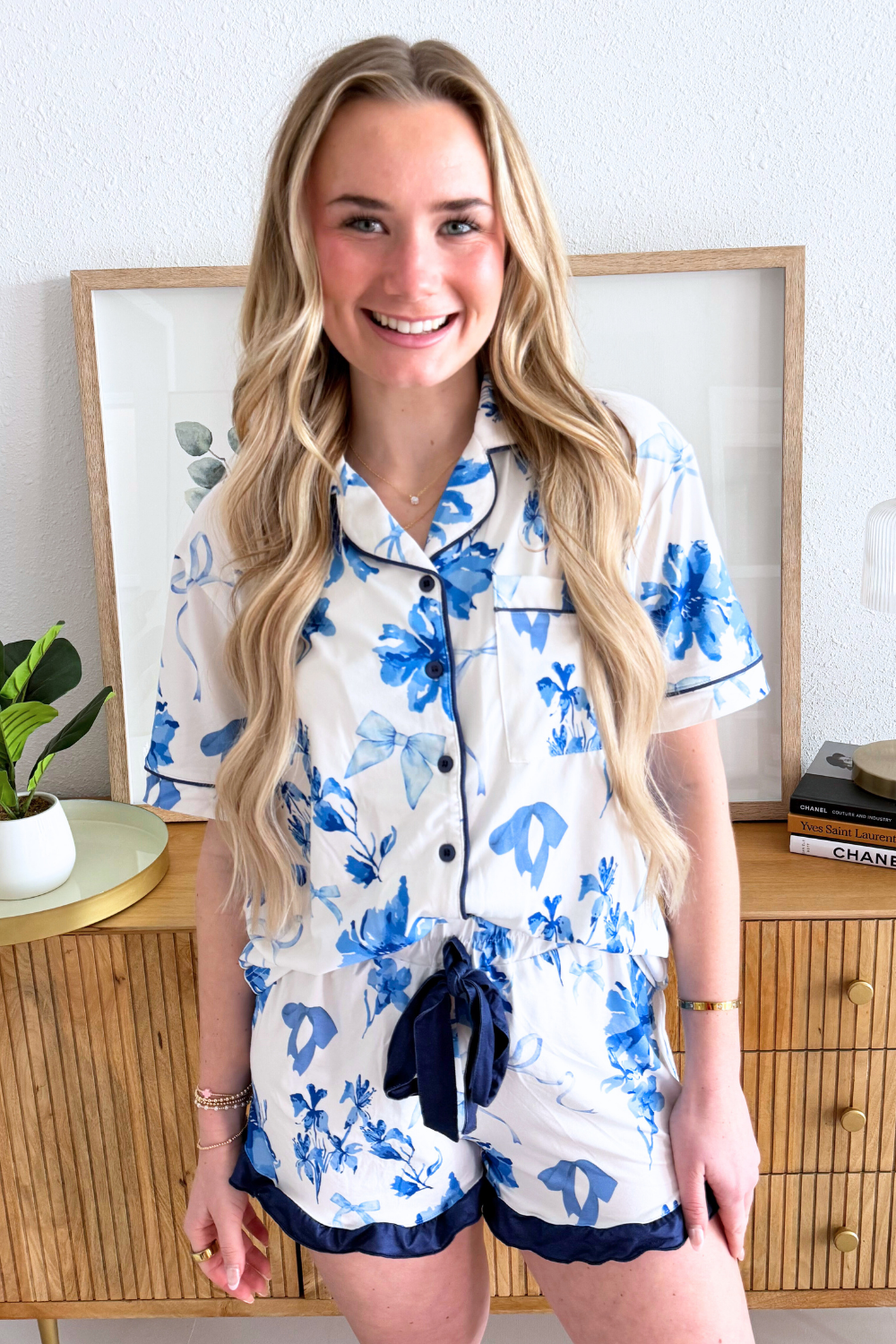 Blossom Short Sleeve Ruffle Pajama Set