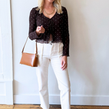 Amara Polka Dot Mesh Top