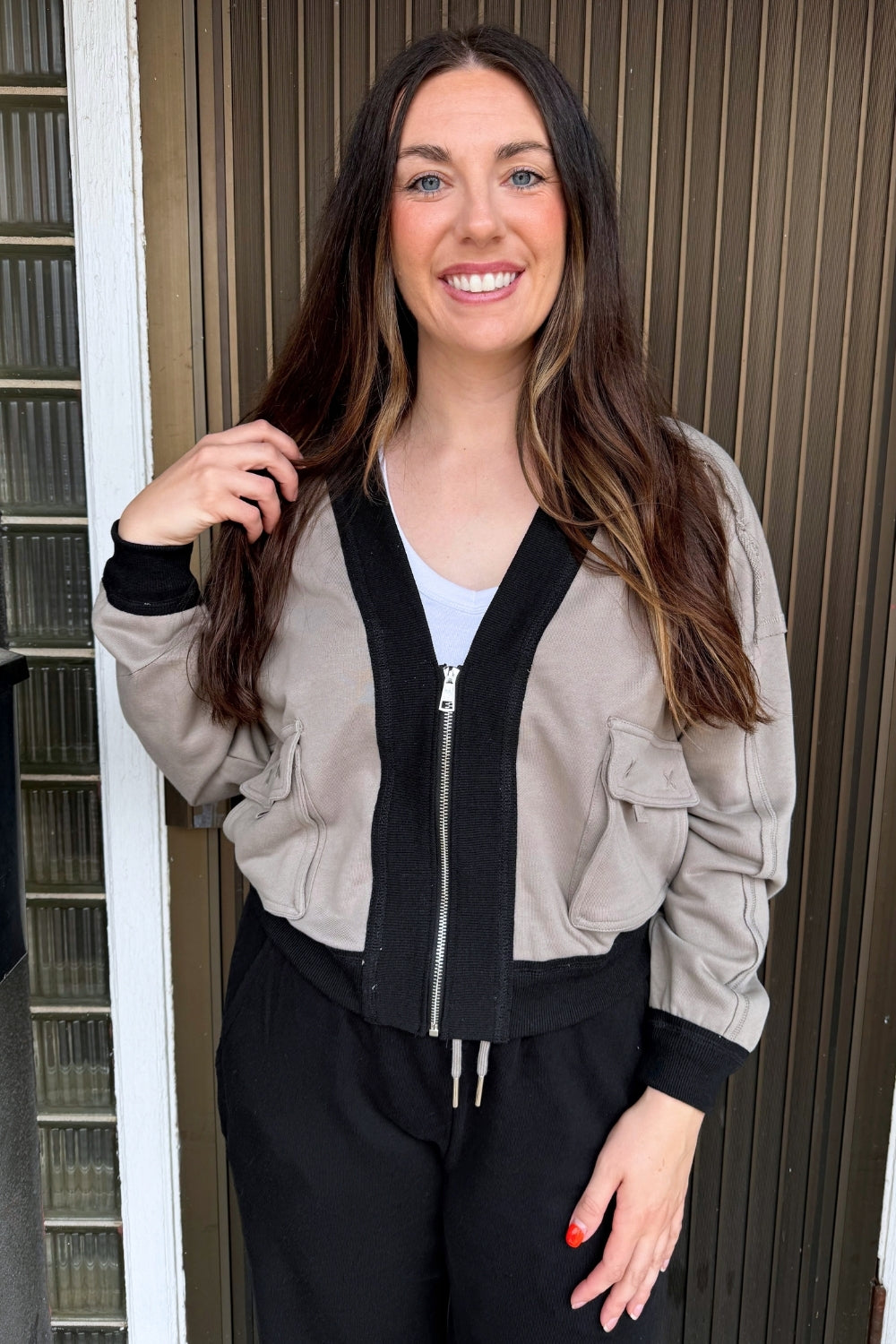Front Pocket Zip Jacket