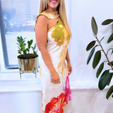 Off The Shoulder Floral Maxi Dress