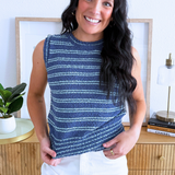 Striped Knit Sweater Top