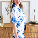 Blossom Short Sleeve Ruffle Pajama Set