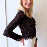 Amara Polka Dot Mesh Top