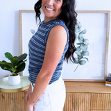 Striped Knit Sweater Top