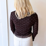 Amara Polka Dot Mesh Top