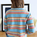 Striped Long Sleeve Polo Shirt