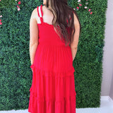 Smocked Tiered Crochet Dress