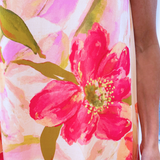 High Neck Floral Maxi Dress
