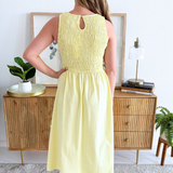 Sleevelss Smocked Top Dress