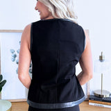 Boatneck Vest w/ Trim