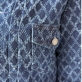 Diamond Pattern Jean Jacket
