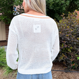 Open Light Knit "Sunkissed" Pullover Sweater