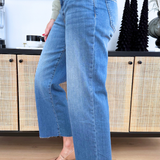 Charlotte High Rise Culottes with Raw Hem