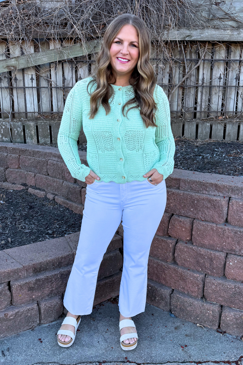 Spring Pointelle Cardigan - The 308 Boutique