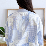 Long Sleeve Mockneck Patchwork Sweatshirt