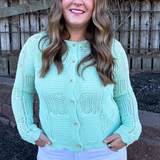 Spring Pointelle Cardigan - The 308 Boutique