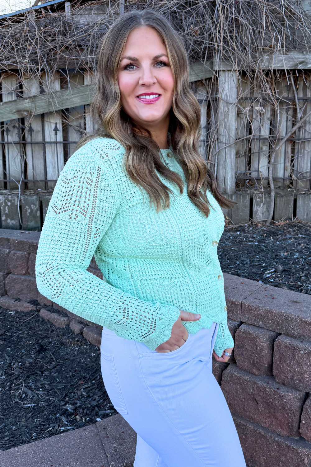 Spring Pointelle Cardigan - The 308 Boutique
