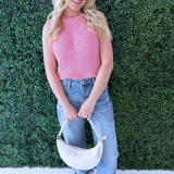 Relaxed Fit Crew Neck Sleeveless Top