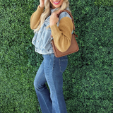 Sweater Sleeve Denim Jacket