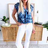 Flutter Sleeve V-Neck Top