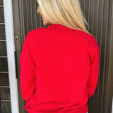 Huskers Polka Dot Cursive Mockneck