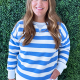 Oversized Stripe French Terry Sweatshirt