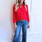 3/4 Sleeve Button Down