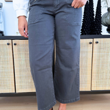 Meg High Rise Wide Leg Pant W/ Zipper Pocket